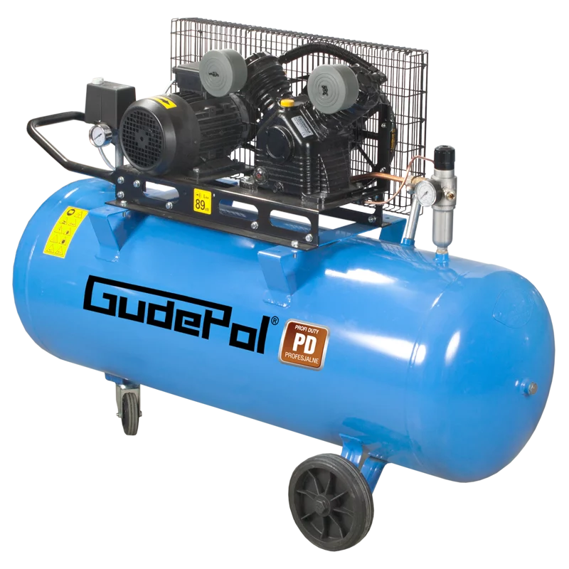 Kompresor tłokowy olejowy 200L 10 bar 3 kW 400V 510l/min Gudepol