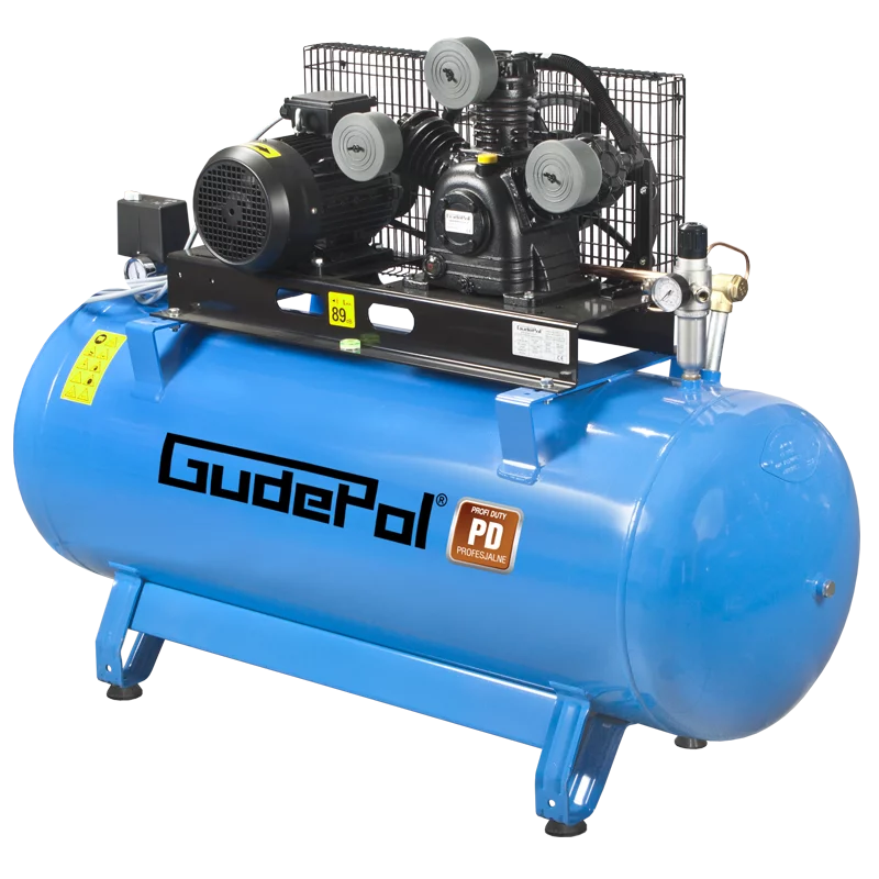 Kompresor tłokowy olejowy 270L 10 bar 4 kW 400V 700l/min Gudepol