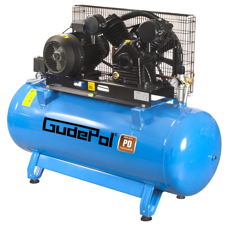 Kompresor tłokowy olejowy 270L 10 bar 5,5 kW 400V 900l/min Gudepol