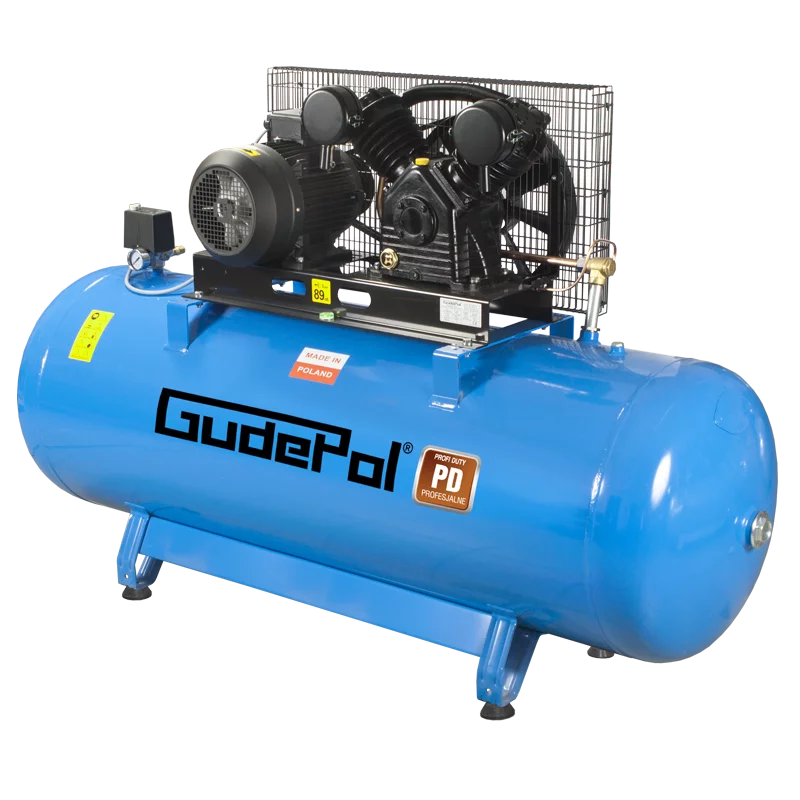 Kompresor tłokowy olejowy 500L 10 bar 5,5 kW 400V 900l/min Gudepol