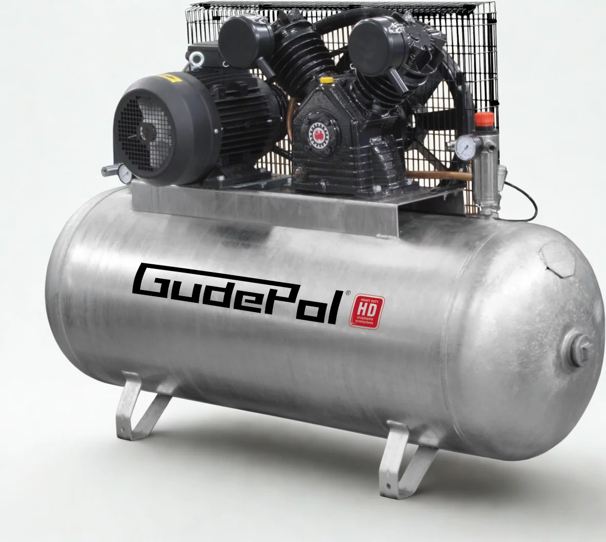 Kompresor tłokowy olejowy 5,5kW 270L 10bar 900l/min Gudepol