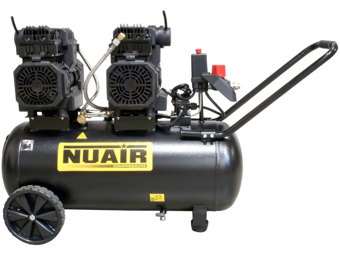 Kompresor bezolejowy wyciszony 64dB 50L 8 bar 3kW 230V 320l/min NuAir