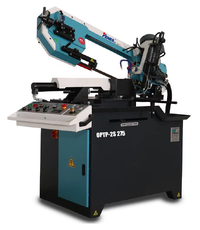 Przecinarka taśmowa do metalu półautomatyczna - OPTP-2S 275 - cięcie skrętne dwustronne