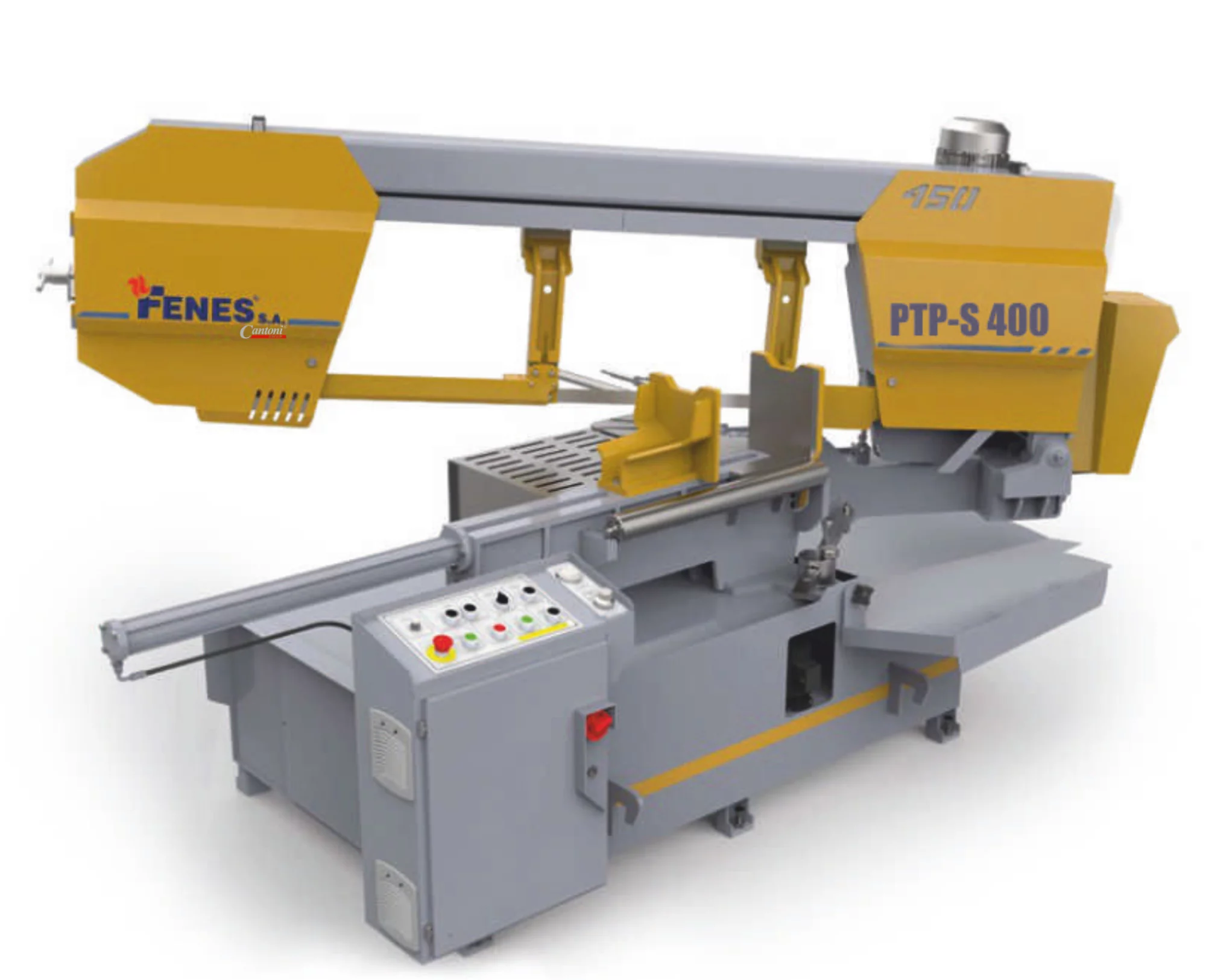Przecinarka taśmowa do metalu półautomatyczna - PTP-S 400 - cięcie skrętne jednostronne