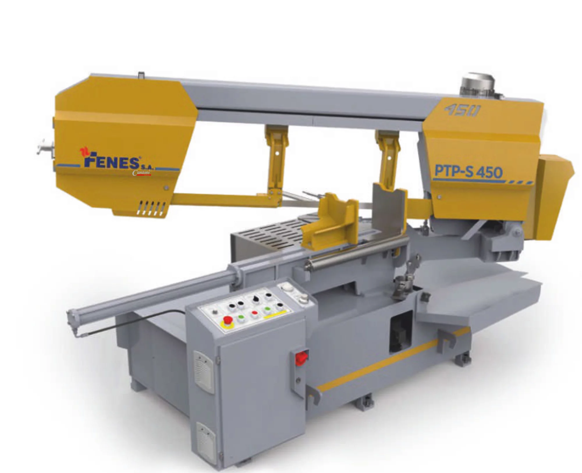 Przecinarka taśmowa do metalu półautomatyczna - PTP-S 450 - cięcie skrętne jednostronne